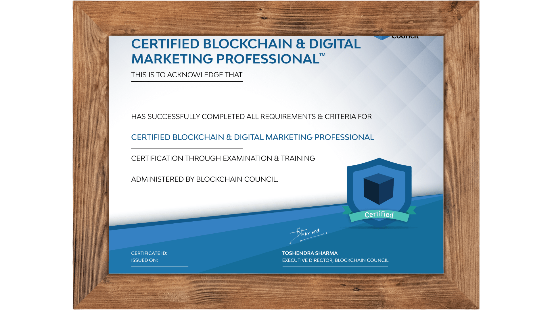 Blockchain Council - Certified Blockchain & Digital Marketing Professional 