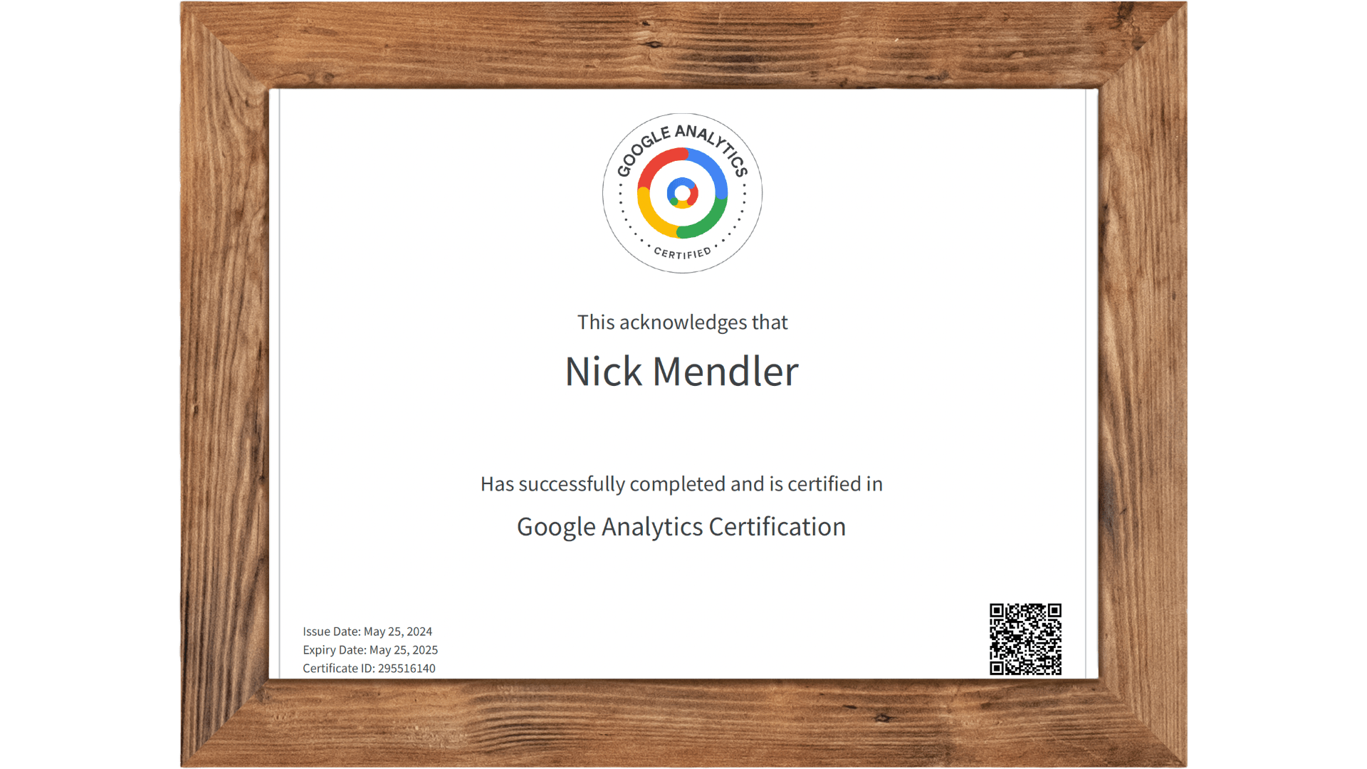 Google Analytics Certificate