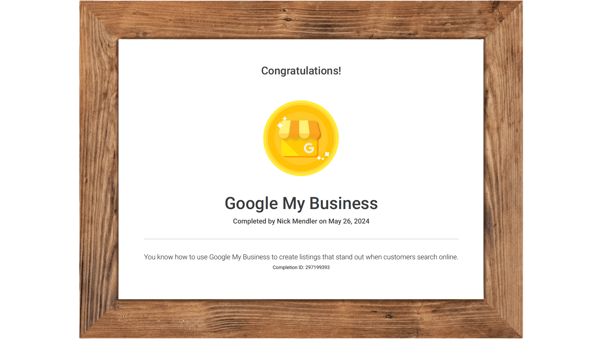 Google Analytics Certificate