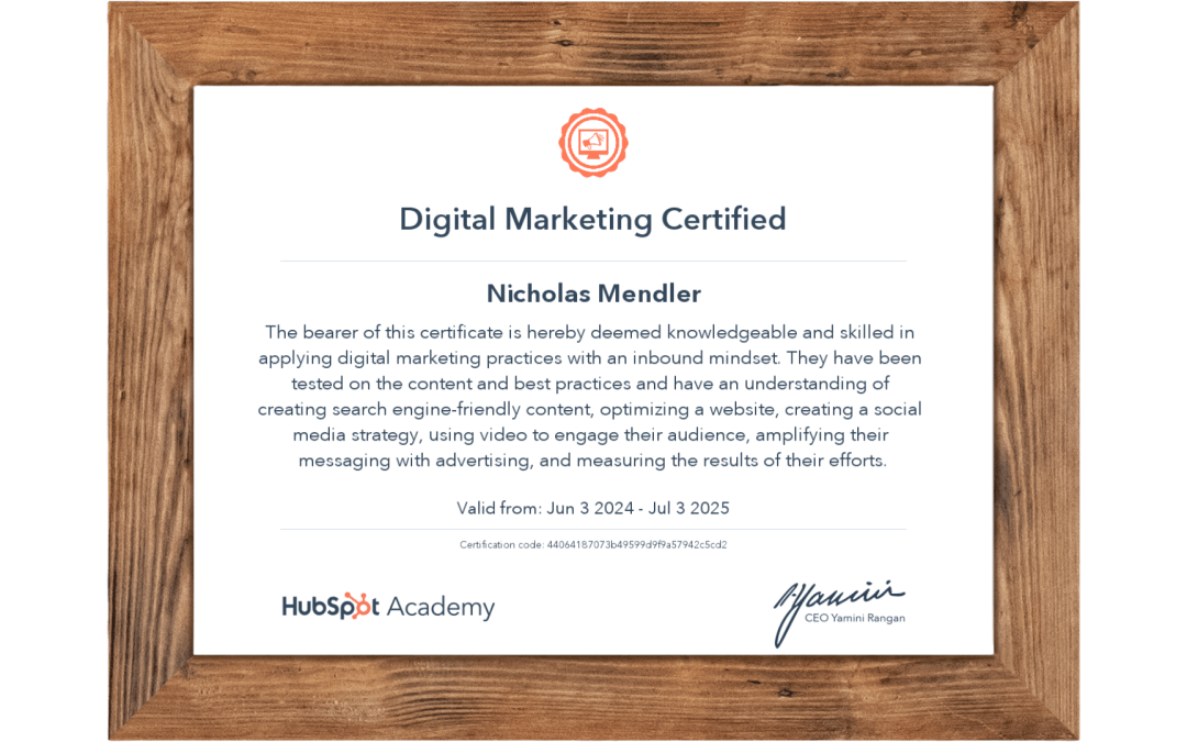 HubSpot Digital Marketing Certification
