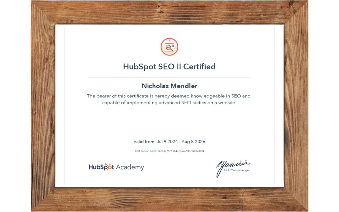 HubSpot SEO II Certification